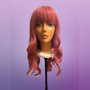 Pink cut customized wig